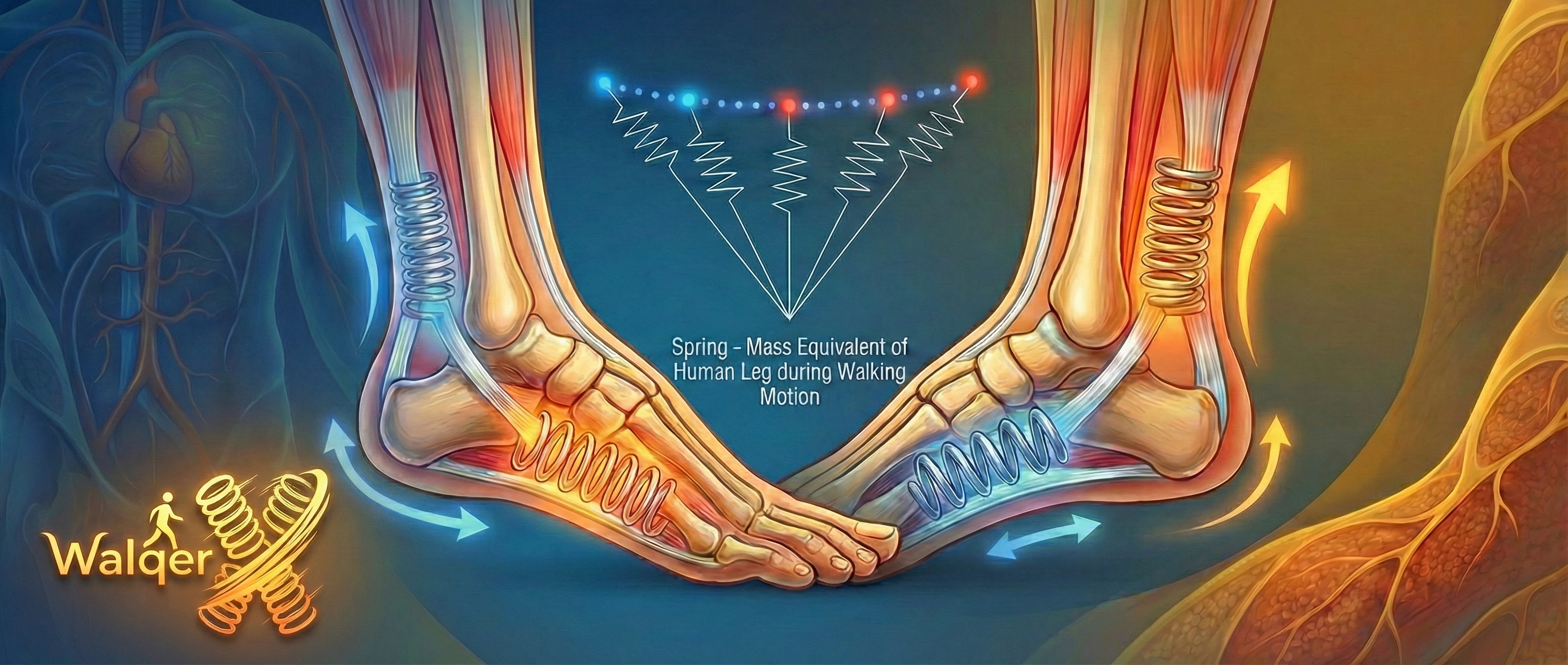 Diagram showing foot mechanics